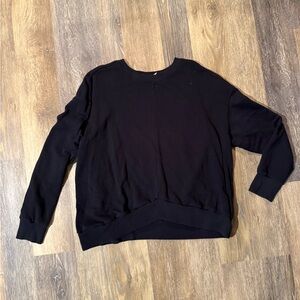 Zella Women's Classic Black Crew Neck Sweater